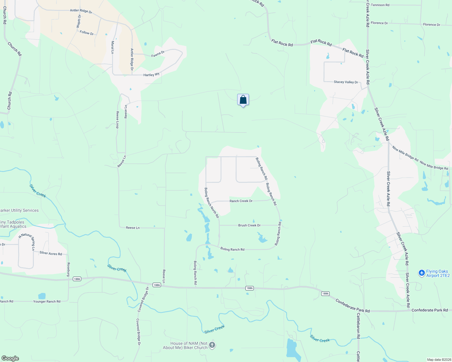 map of restaurants, bars, coffee shops, grocery stores, and more near 120 Rustling Elm Way in Azle