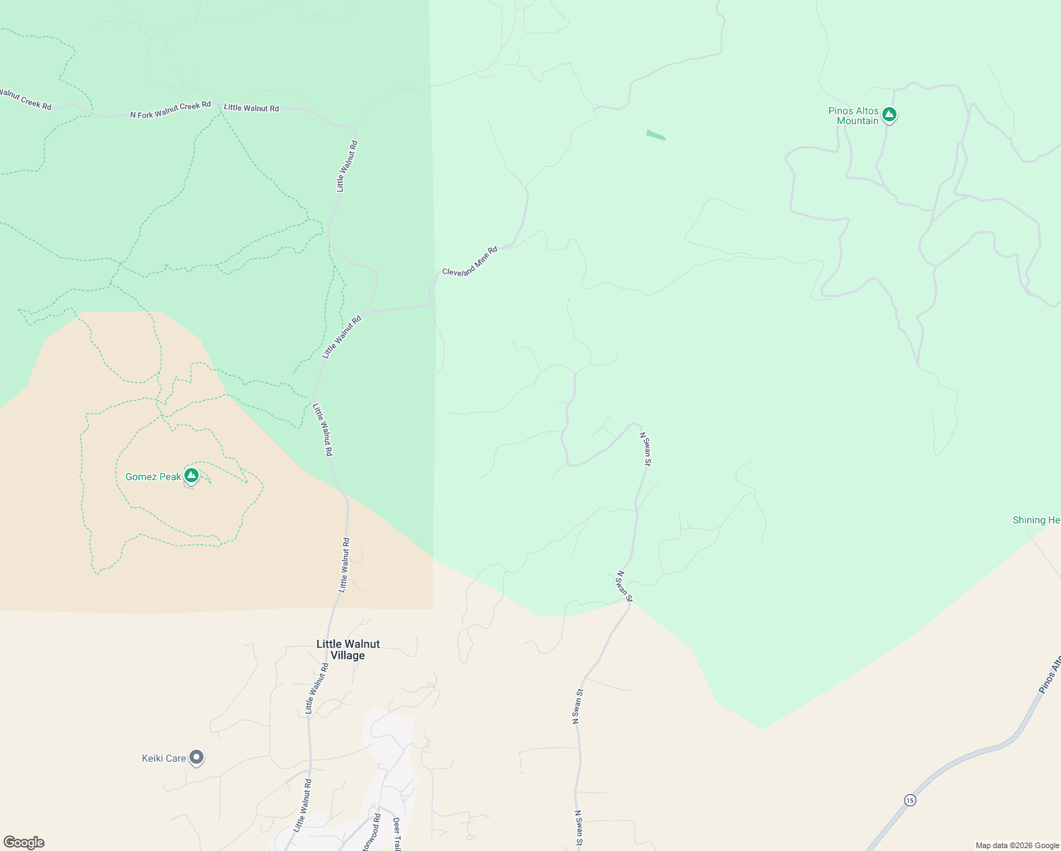 map of restaurants, bars, coffee shops, grocery stores, and more near 8 Mount Olympus Road in Silver City