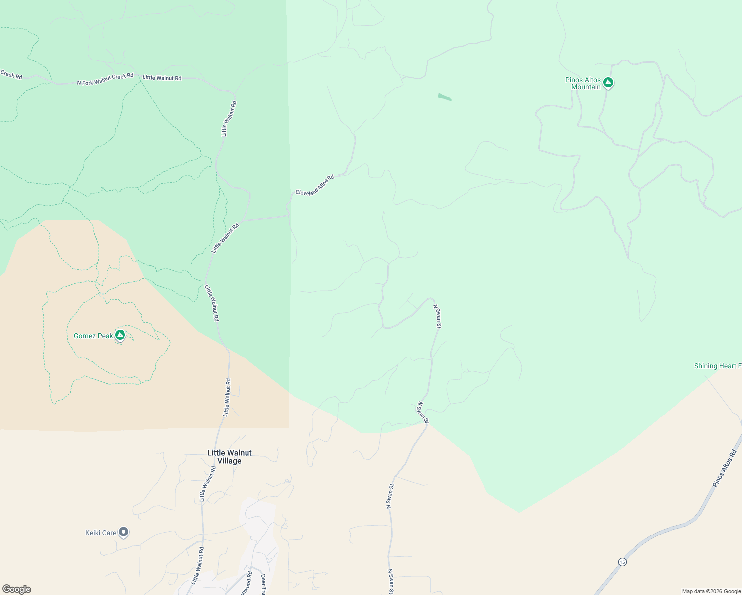 map of restaurants, bars, coffee shops, grocery stores, and more near 4 Mount Olympus Road in Silver City