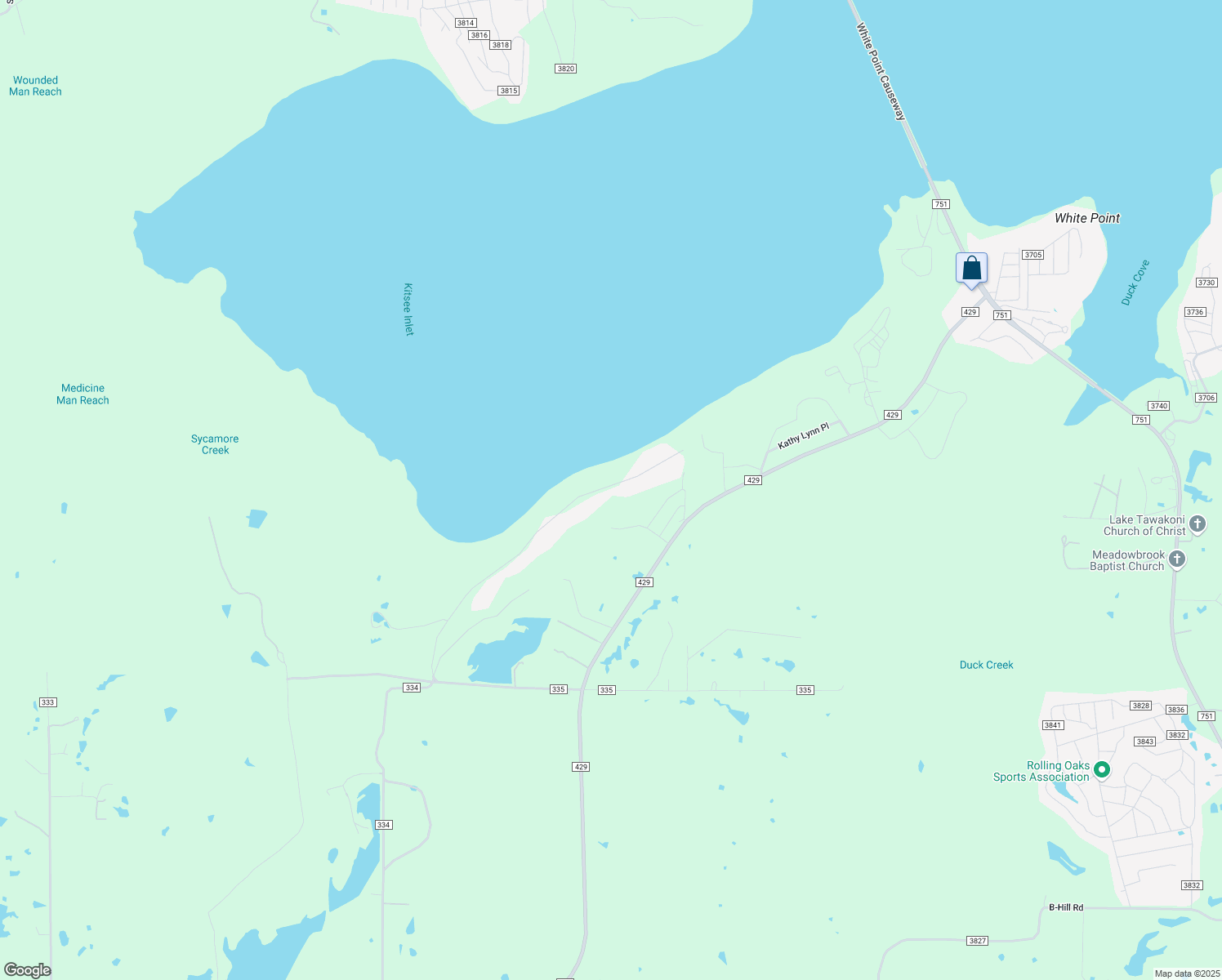 map of restaurants, bars, coffee shops, grocery stores, and more near 10773 Lakeside Dr in Quinlan