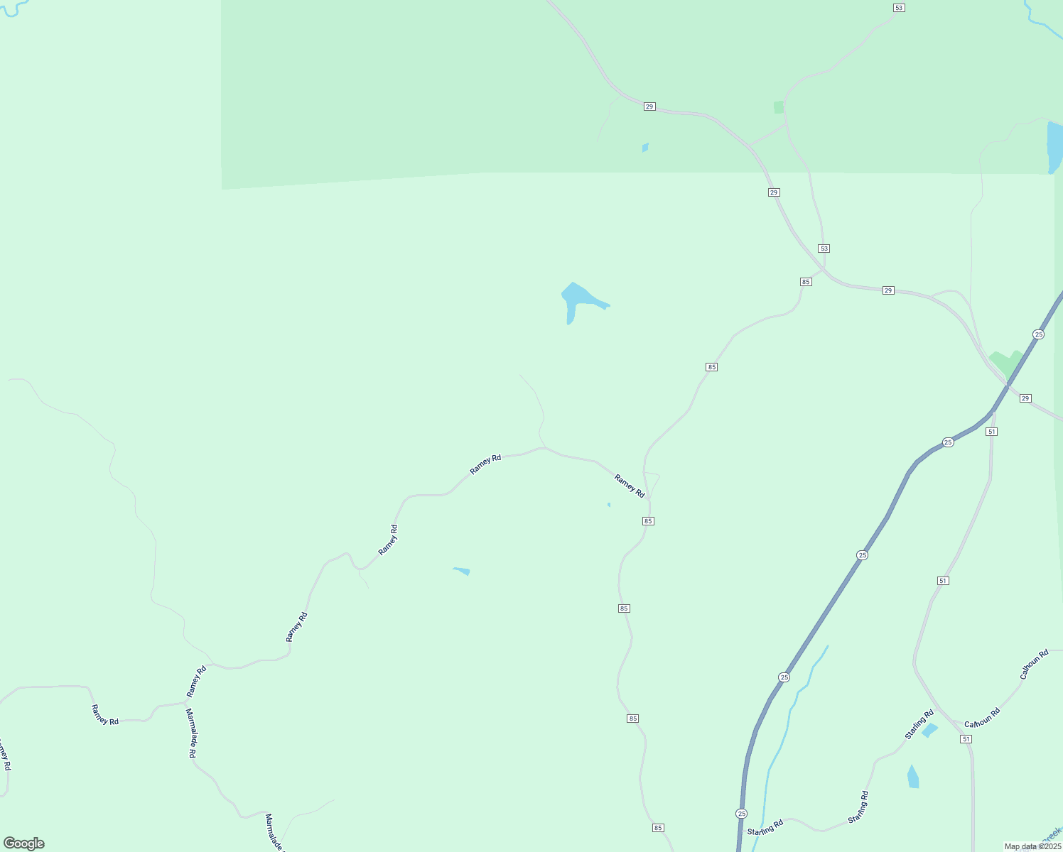 map of restaurants, bars, coffee shops, grocery stores, and more near 22120 Al Highway 25 in Greensboro