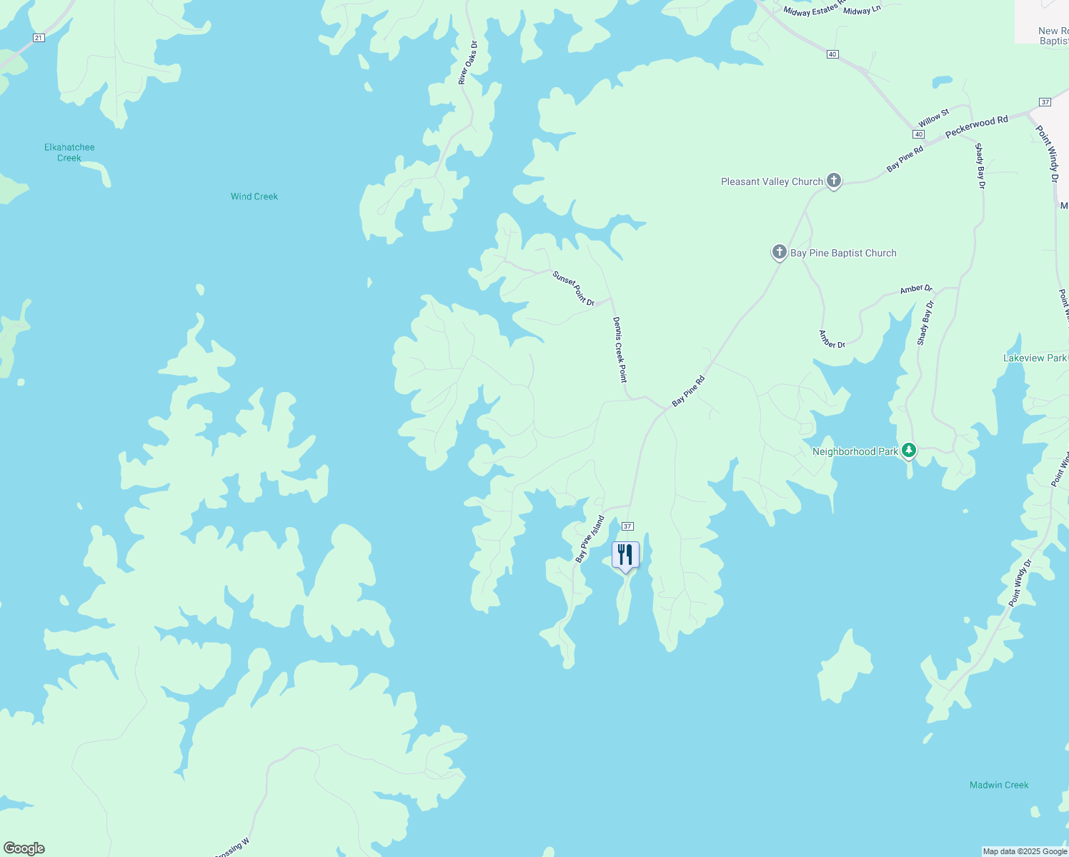 map of restaurants, bars, coffee shops, grocery stores, and more near 313 Rolling Wood Lane in Jacksons' Gap