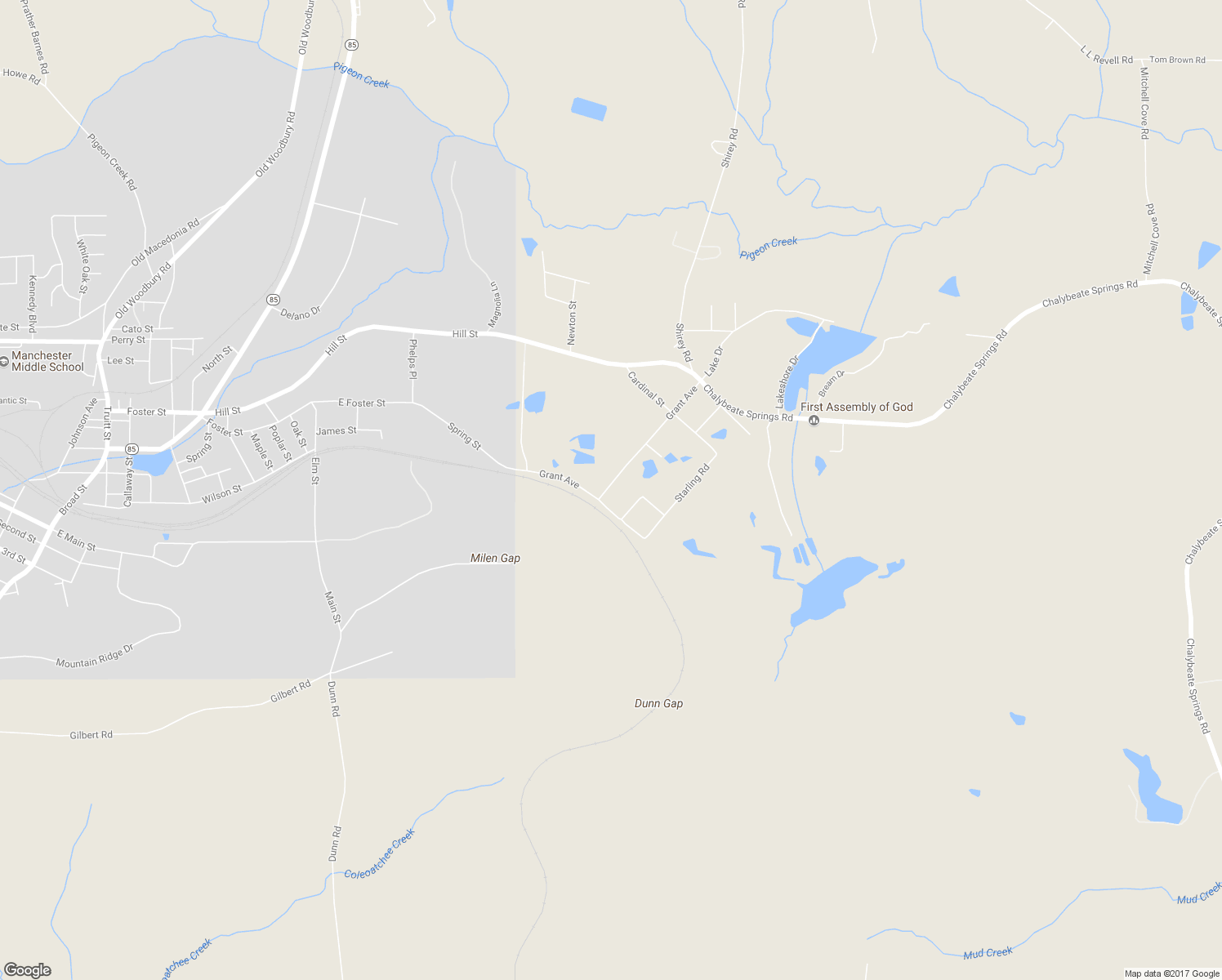 map of restaurants, bars, coffee shops, grocery stores, and more near 1630 Grant Avenue in Manchester