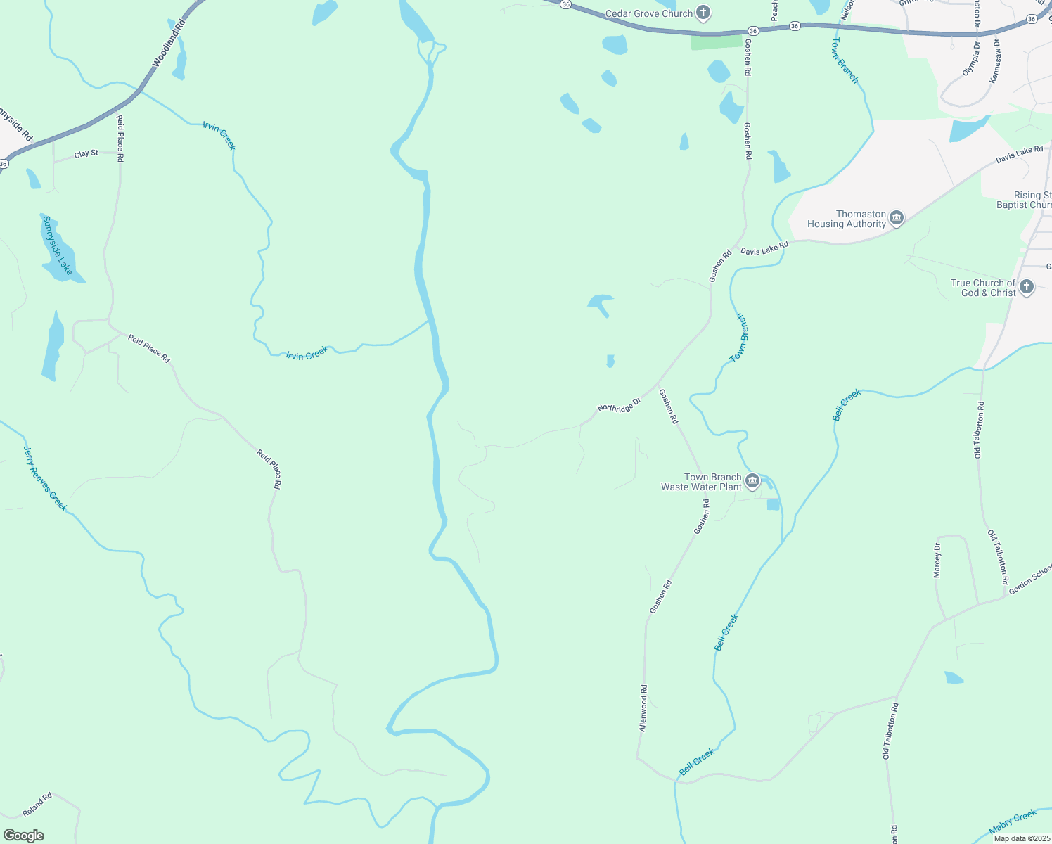 map of restaurants, bars, coffee shops, grocery stores, and more near 160 Northridge Drive in Thomaston