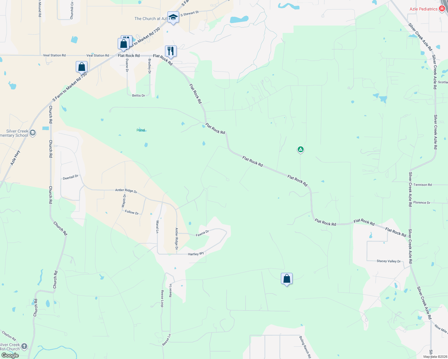 map of restaurants, bars, coffee shops, grocery stores, and more near 351 Don Propp Road in Azle