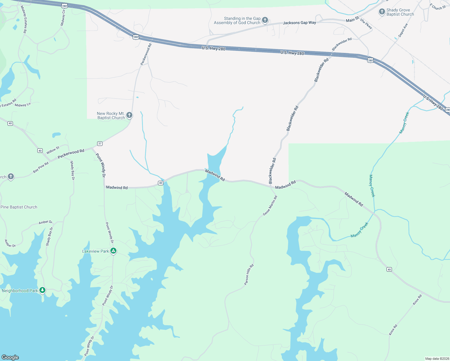 map of restaurants, bars, coffee shops, grocery stores, and more near Madwind Road in Jacksons' Gap