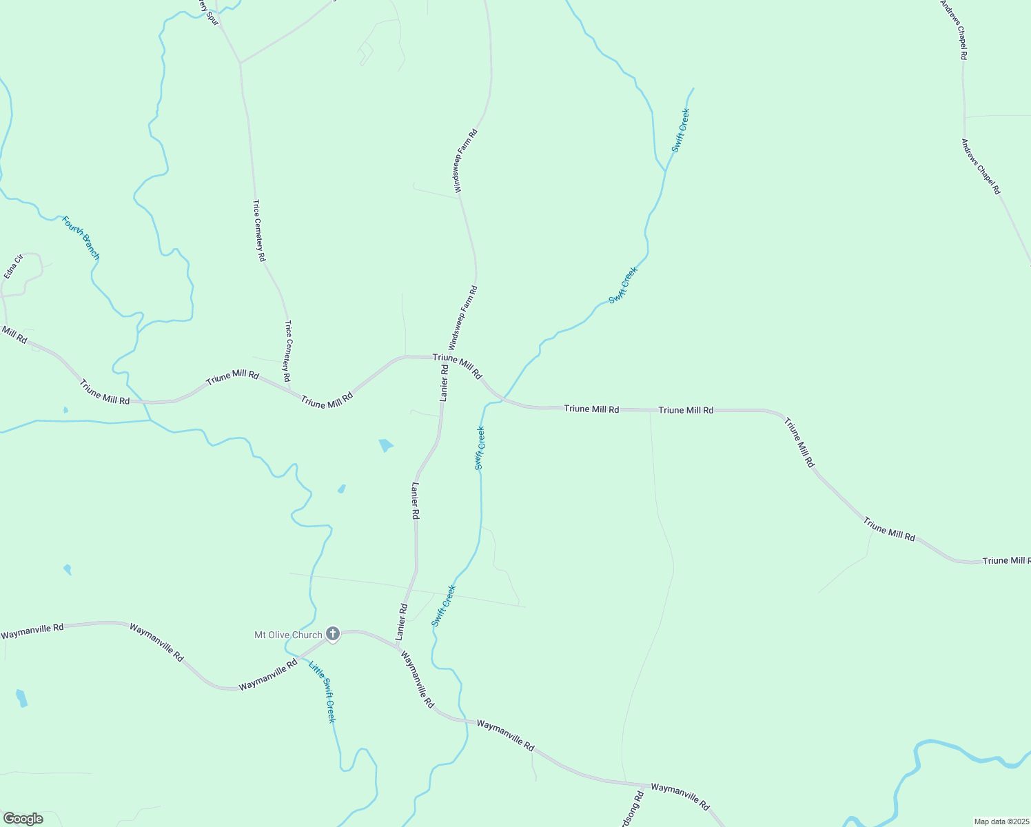 map of restaurants, bars, coffee shops, grocery stores, and more near 2610 Triune Mill Road in Thomaston