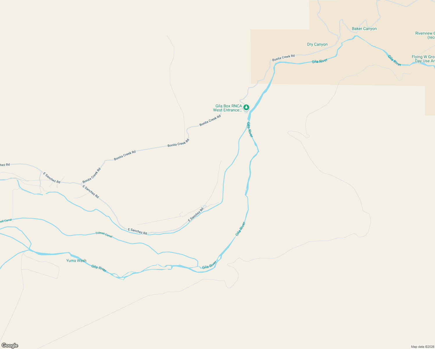 map of restaurants, bars, coffee shops, grocery stores, and more near 11550-11598 East Sanchez Road in Safford