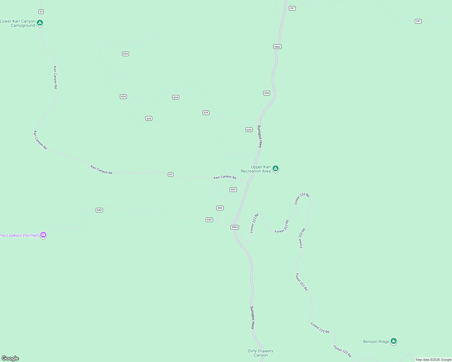 map of restaurants, bars, coffee shops, grocery stores, and more near 690 Karr Canyon Road in Mayhill
