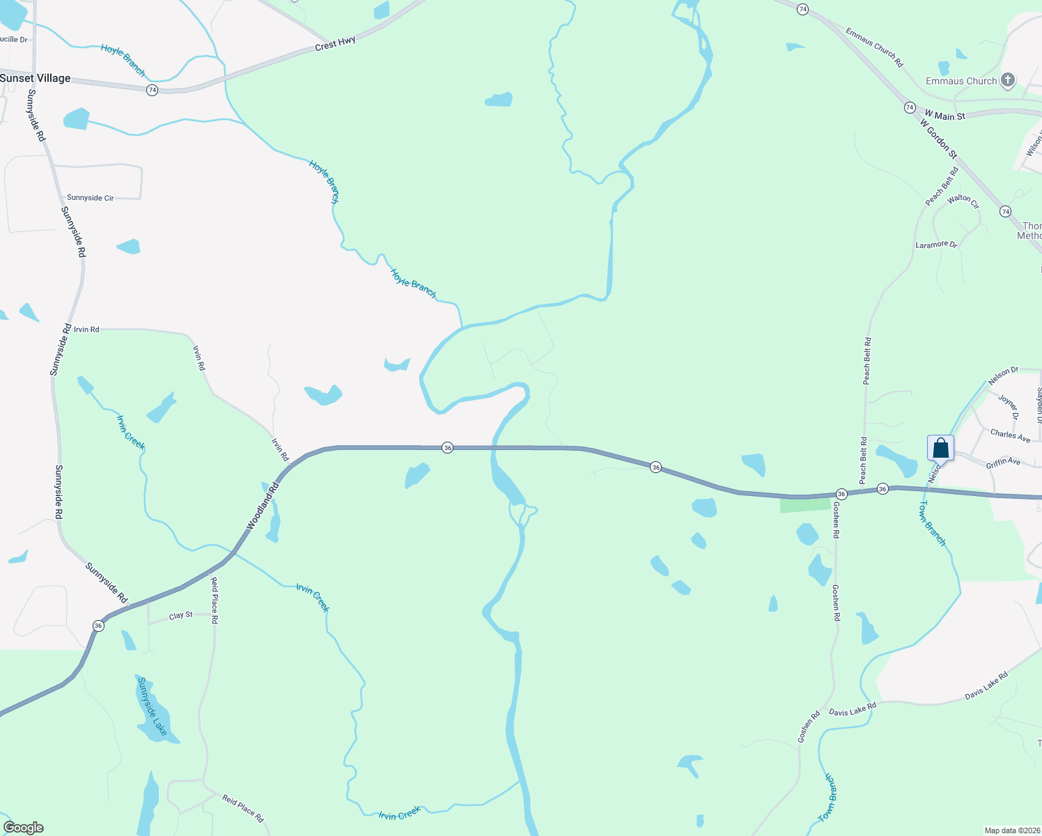 map of restaurants, bars, coffee shops, grocery stores, and more near 1840 Woodland Road in Thomaston