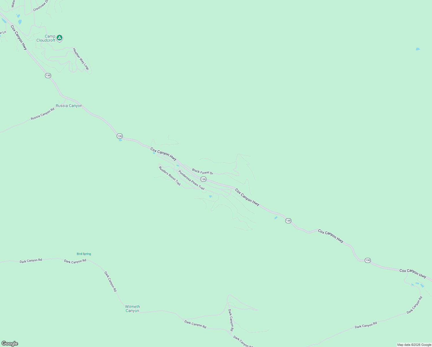 map of restaurants, bars, coffee shops, grocery stores, and more near Ponderosa Pines Trail North in Otero County