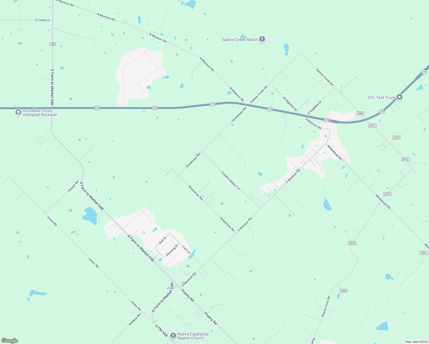 map of restaurants, bars, coffee shops, grocery stores, and more near 310 Country Manor Ln in Royse City