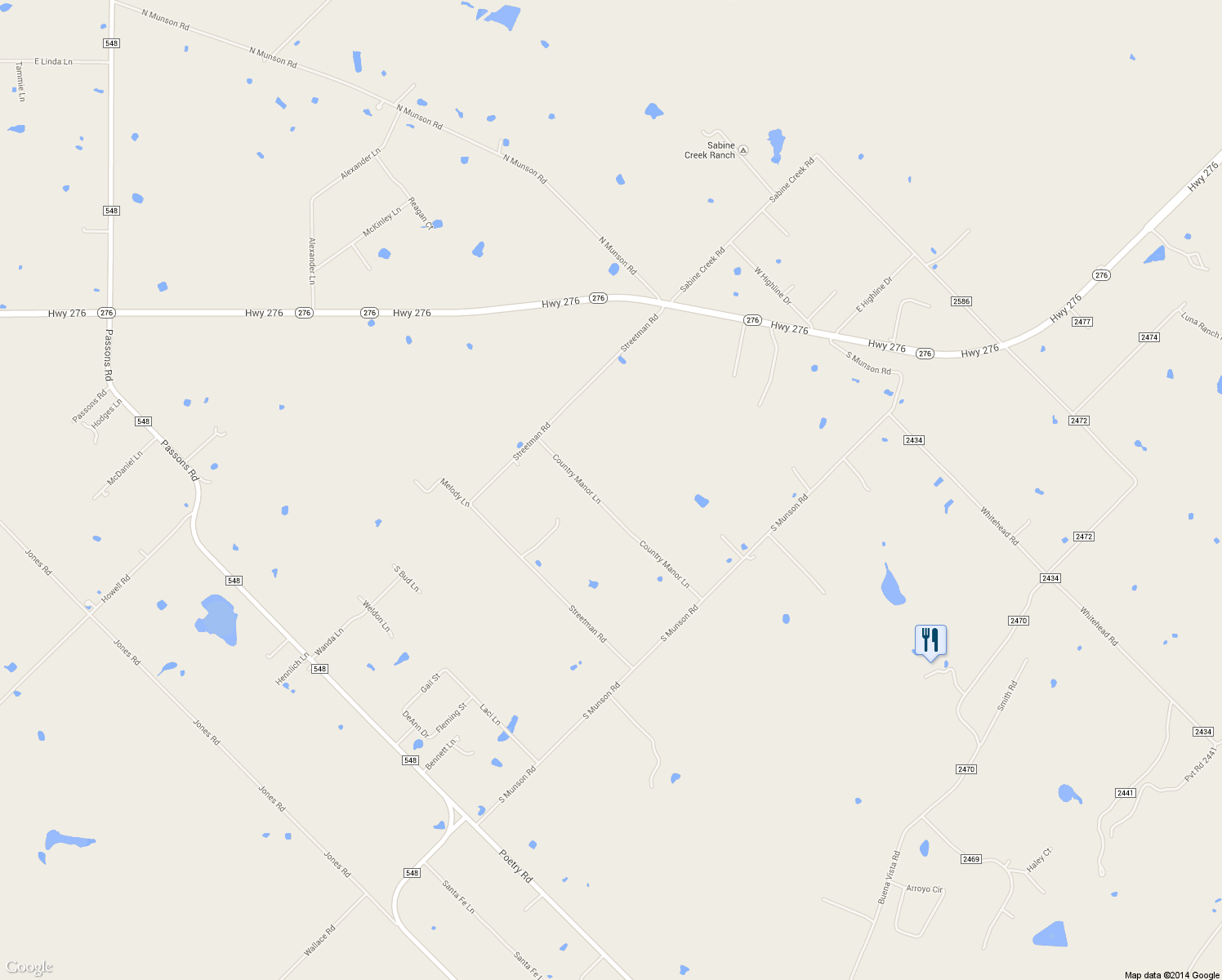 map of restaurants, bars, coffee shops, grocery stores, and more near 393 Country Manor Ln in Royse City