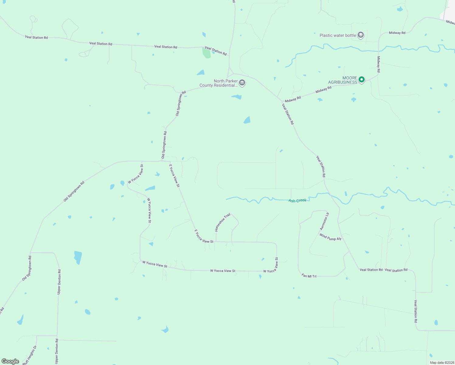 map of restaurants, bars, coffee shops, grocery stores, and more near 148 Horseshoe Trail in Weatherford