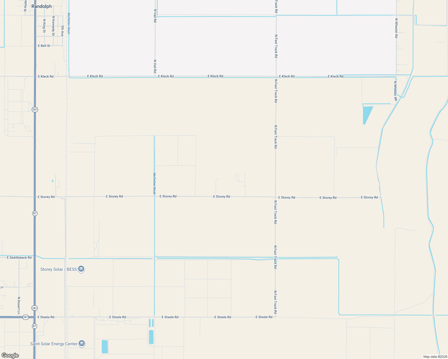 map of restaurants, bars, coffee shops, grocery stores, and more near 7256 East Storey Road in Coolidge