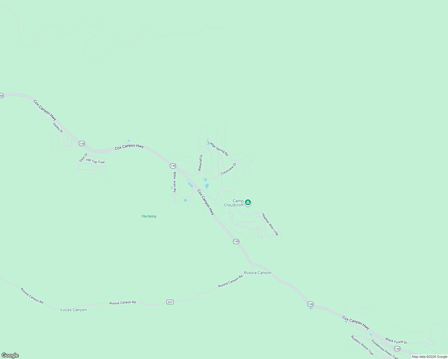 map of restaurants, bars, coffee shops, grocery stores, and more near 26 Canyon Road in Cloudcroft