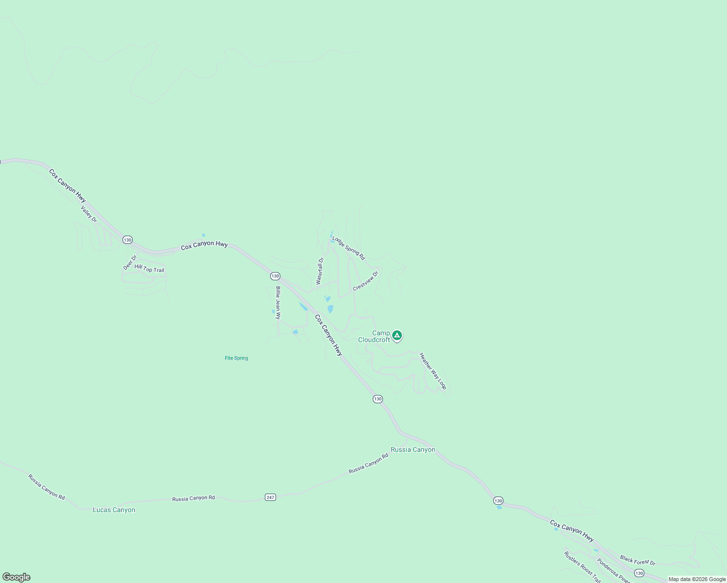 map of restaurants, bars, coffee shops, grocery stores, and more near 26 Canyon Rd in Cloudcroft
