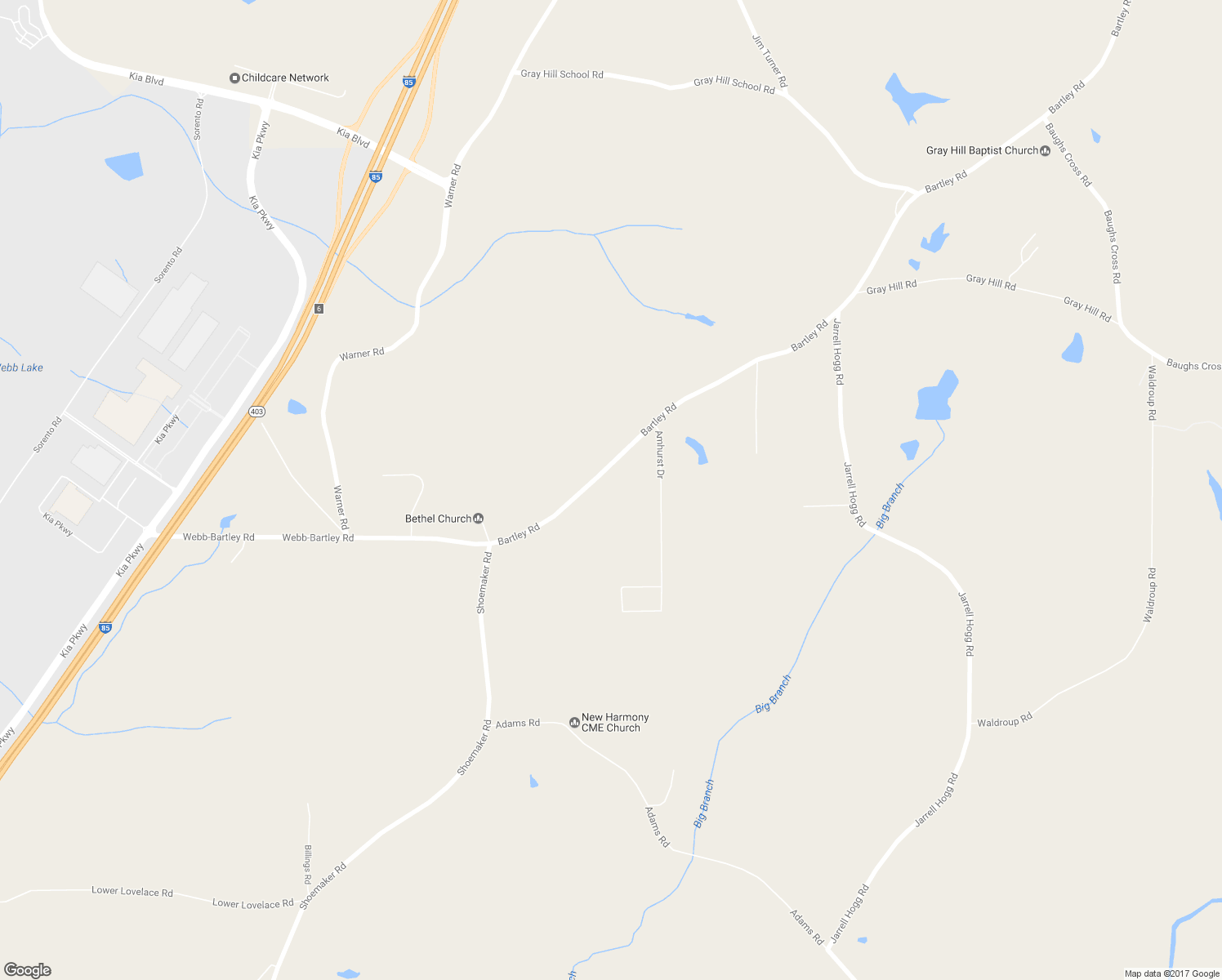 map of restaurants, bars, coffee shops, grocery stores, and more near 4181 Bartley Road in West Point