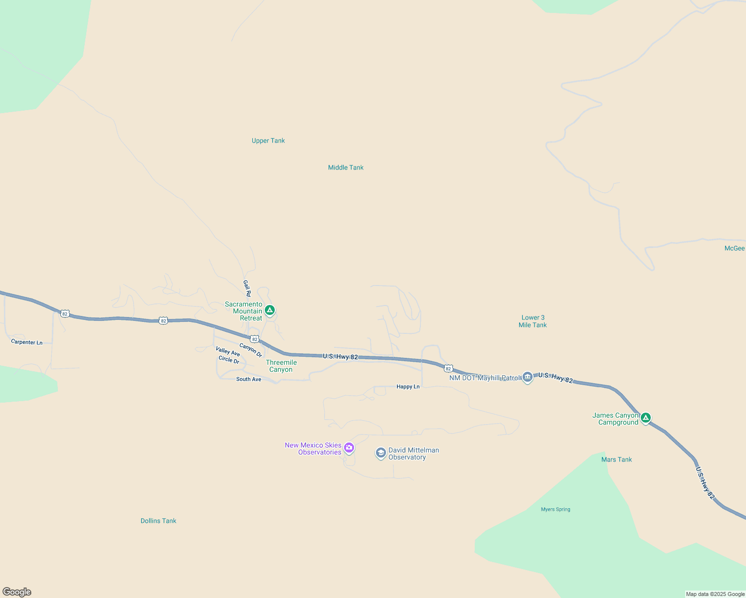 map of restaurants, bars, coffee shops, grocery stores, and more near 2 Heavens View in Mayhill