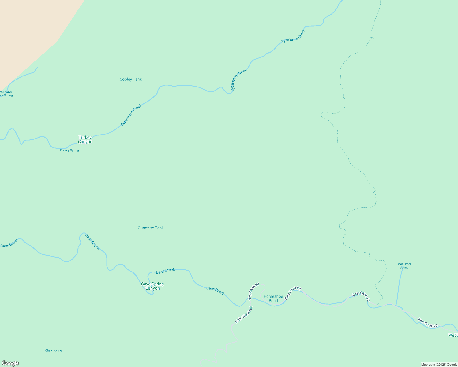 map of restaurants, bars, coffee shops, grocery stores, and more near Sycamore Canyon Tr in Gila