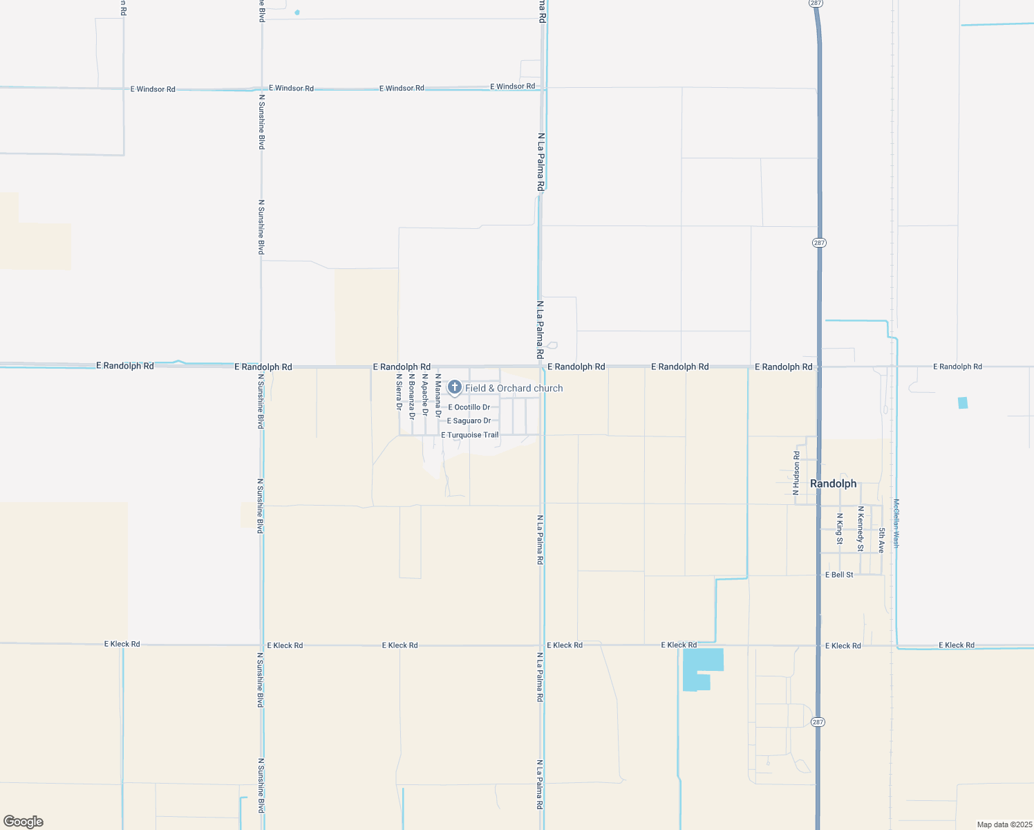 map of restaurants, bars, coffee shops, grocery stores, and more near 4527 North Palomino Lane in Casa Grande