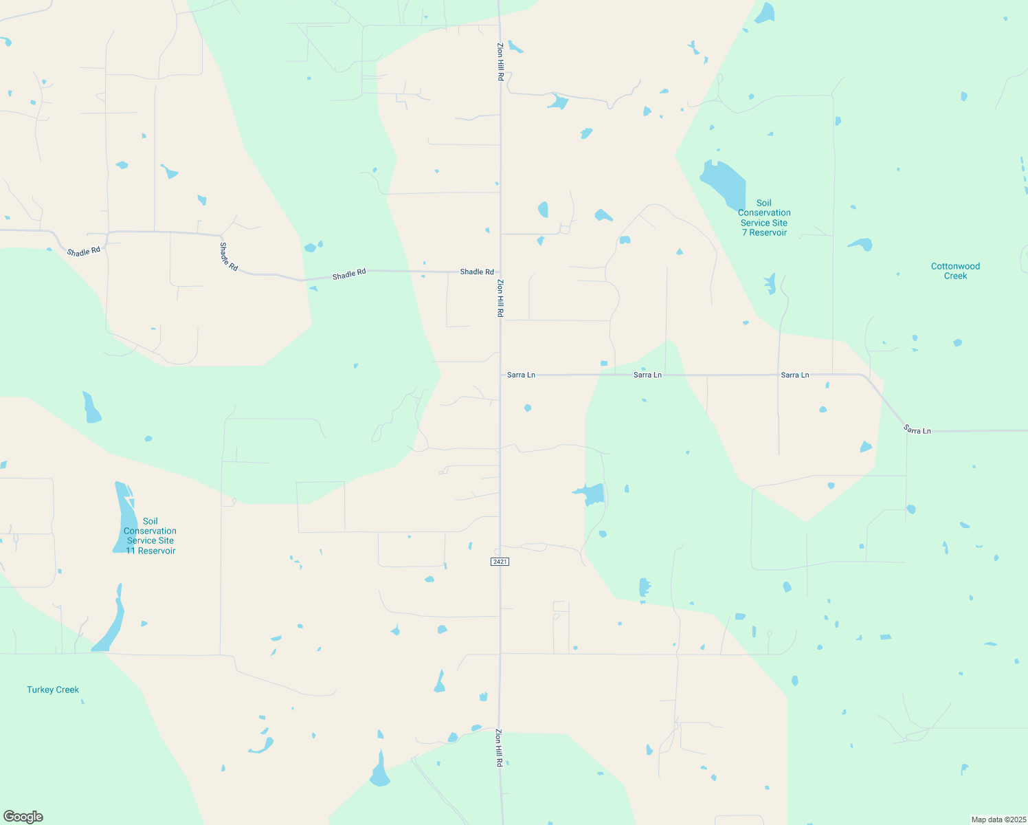 map of restaurants, bars, coffee shops, grocery stores, and more near 400 Sarra Lane in Poolville