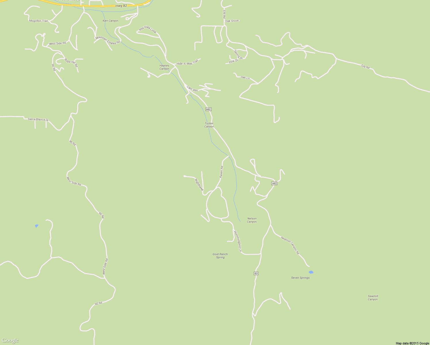 map of restaurants, bars, coffee shops, grocery stores, and more near 22 Raven Road in Alamogordo