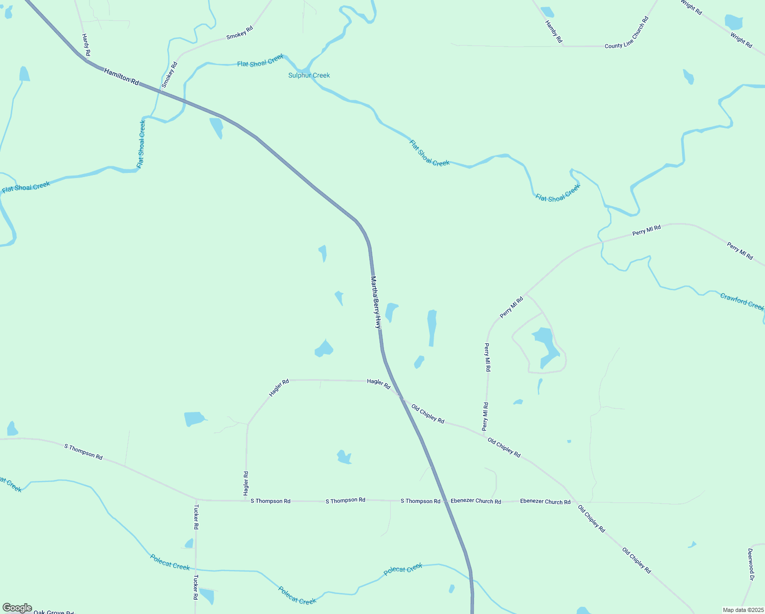 map of restaurants, bars, coffee shops, grocery stores, and more near 6347 Hamilton Road in Pine Mountain