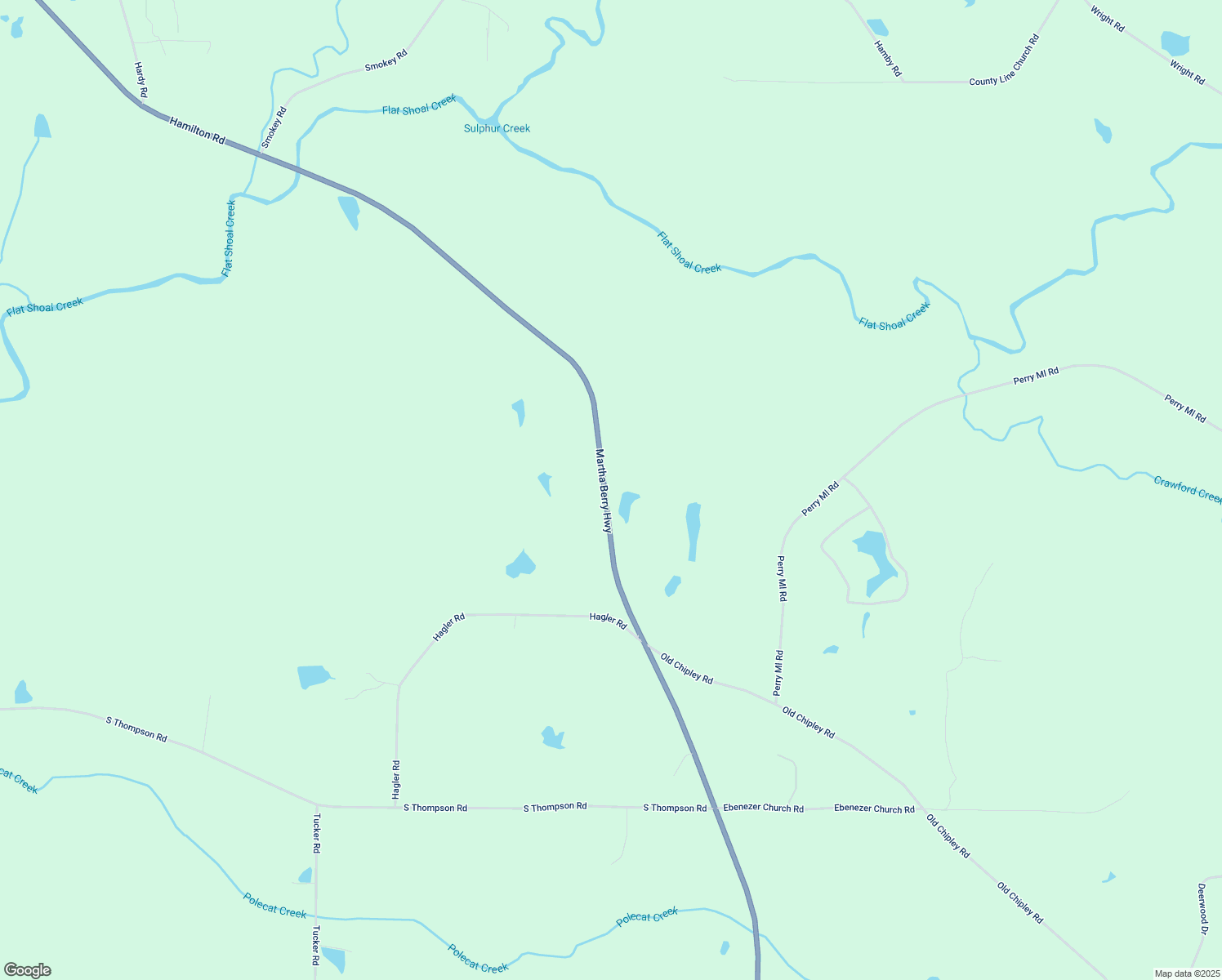 map of restaurants, bars, coffee shops, grocery stores, and more near 6347 Hamilton Road in Pine Mountain