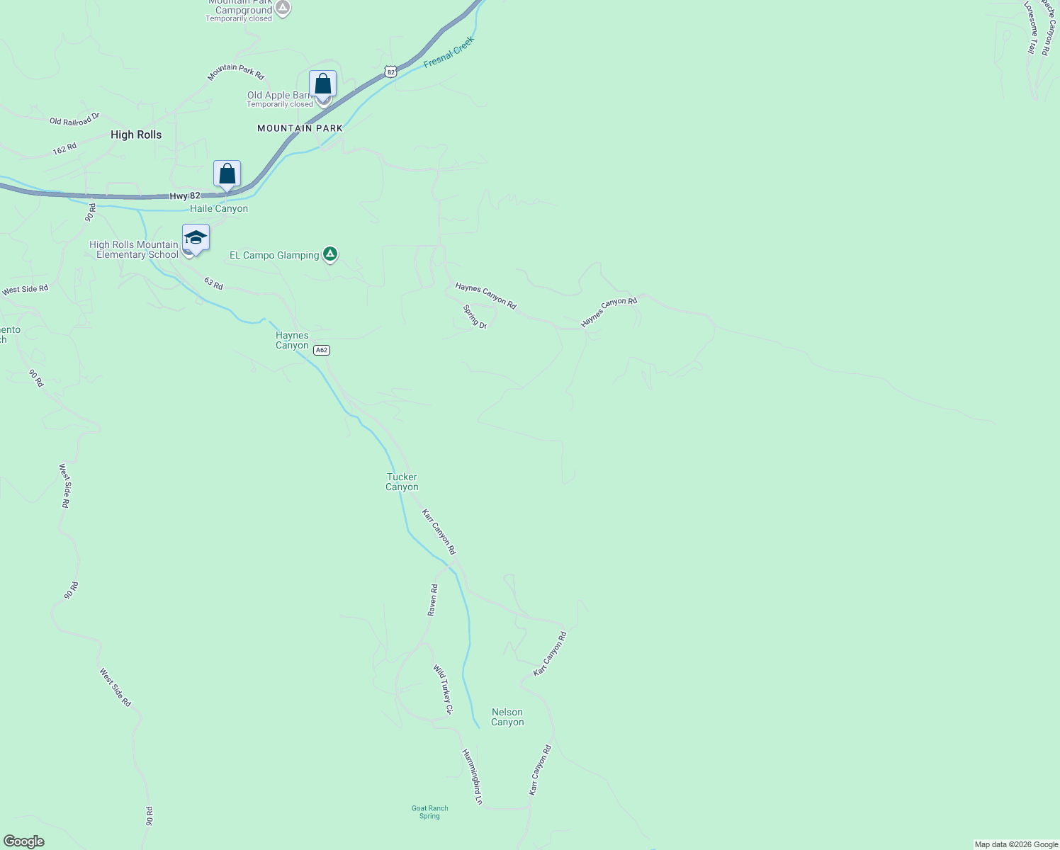 map of restaurants, bars, coffee shops, grocery stores, and more near 73 Cider Mill Farm Road in High Rolls
