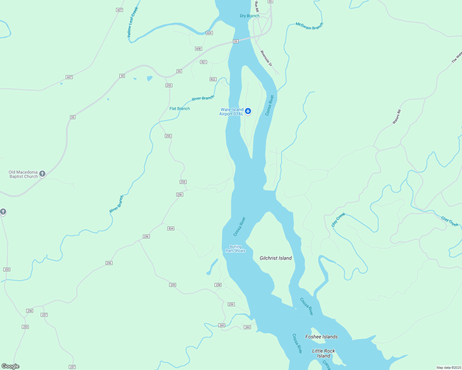 map of restaurants, bars, coffee shops, grocery stores, and more near 2315 County Road 256 in Clanton