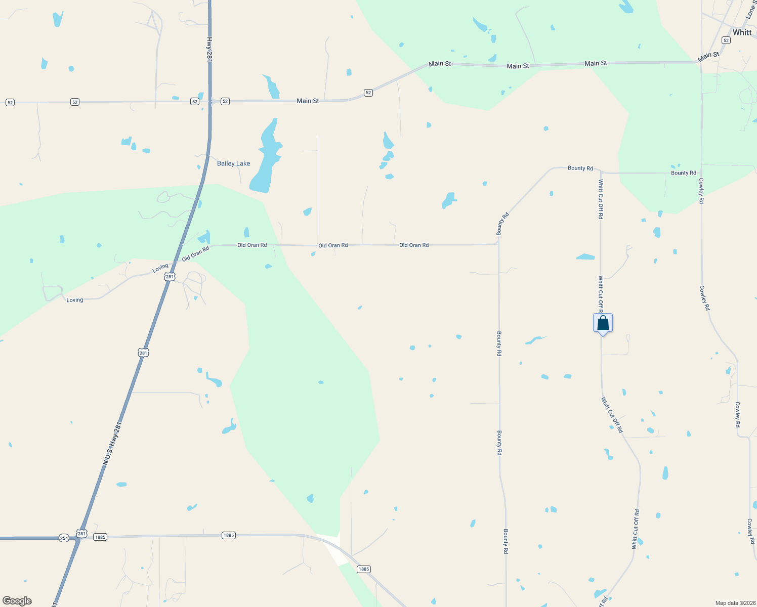 map of restaurants, bars, coffee shops, grocery stores, and more near 697 Old Oran Road in Perrin