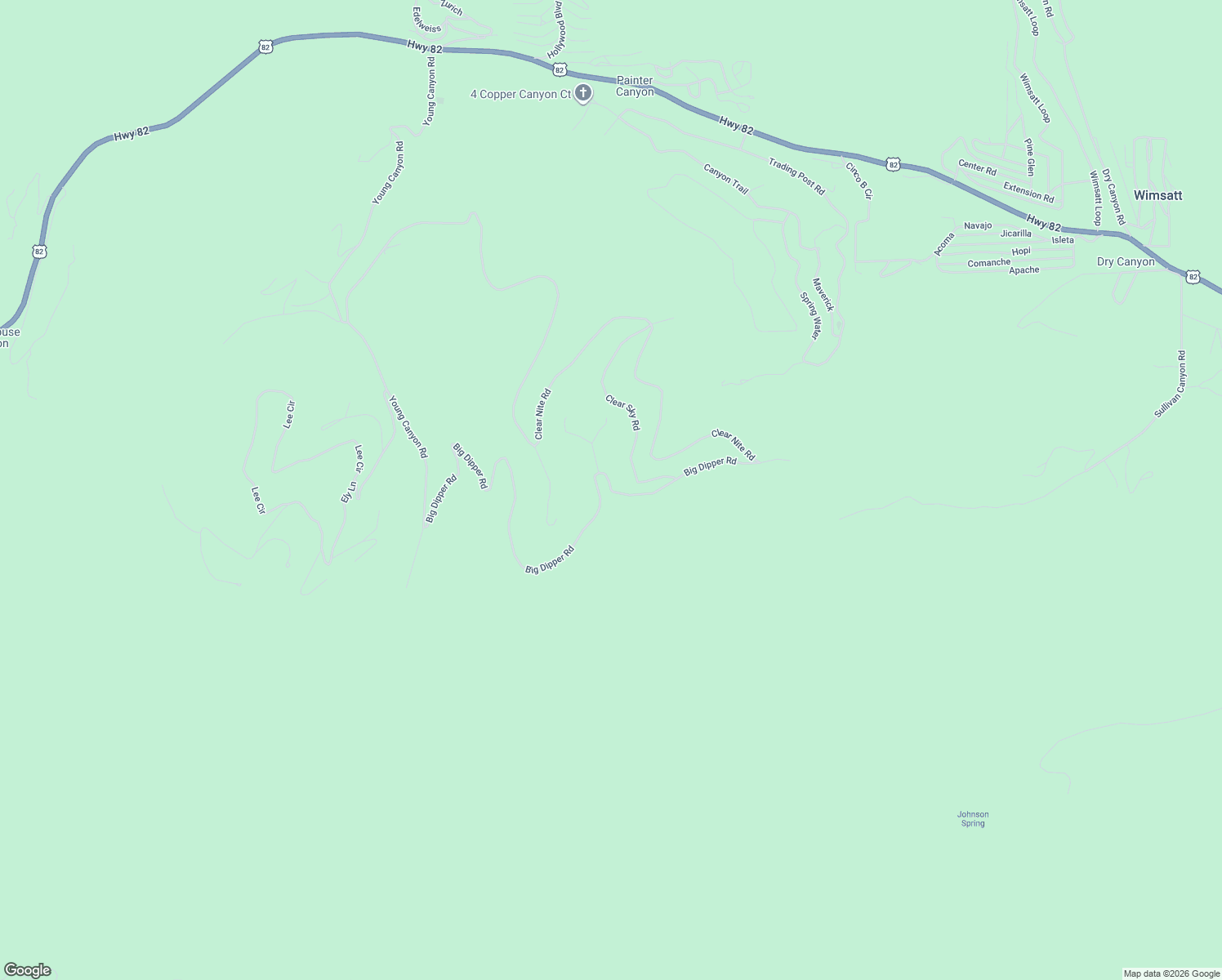 map of restaurants, bars, coffee shops, grocery stores, and more near 124 Big Dipper Road in Cloudcroft