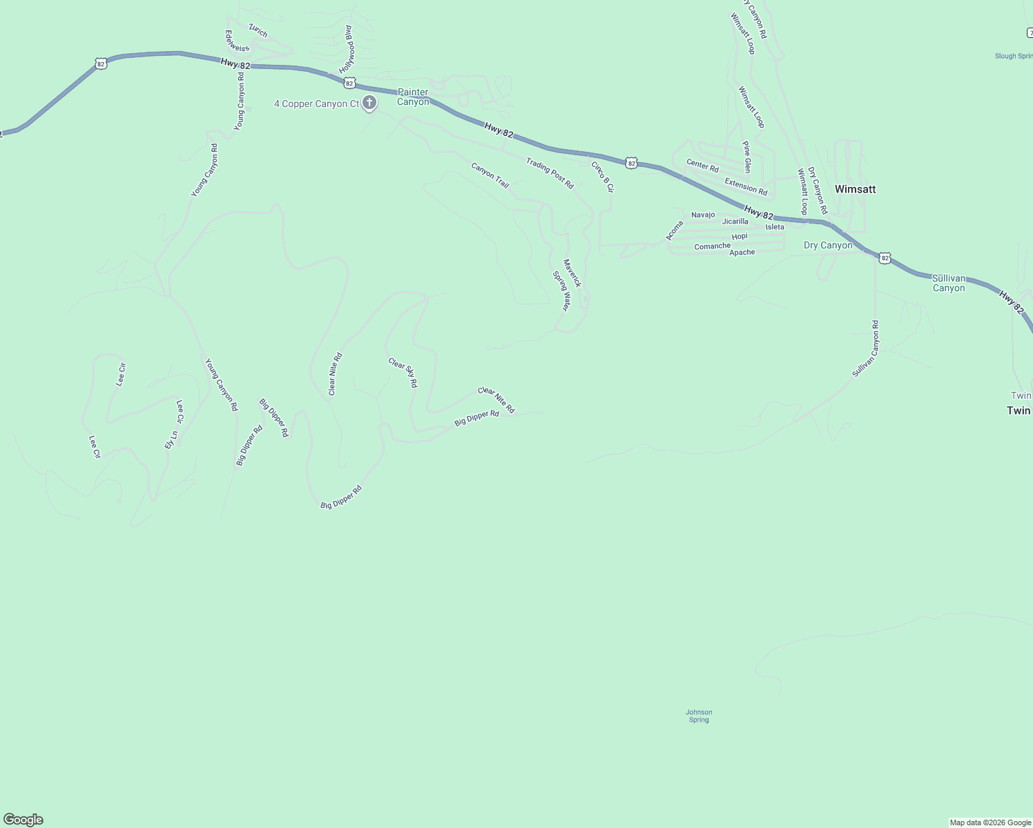 map of restaurants, bars, coffee shops, grocery stores, and more near 182 Clear Nite Road in Cloudcroft