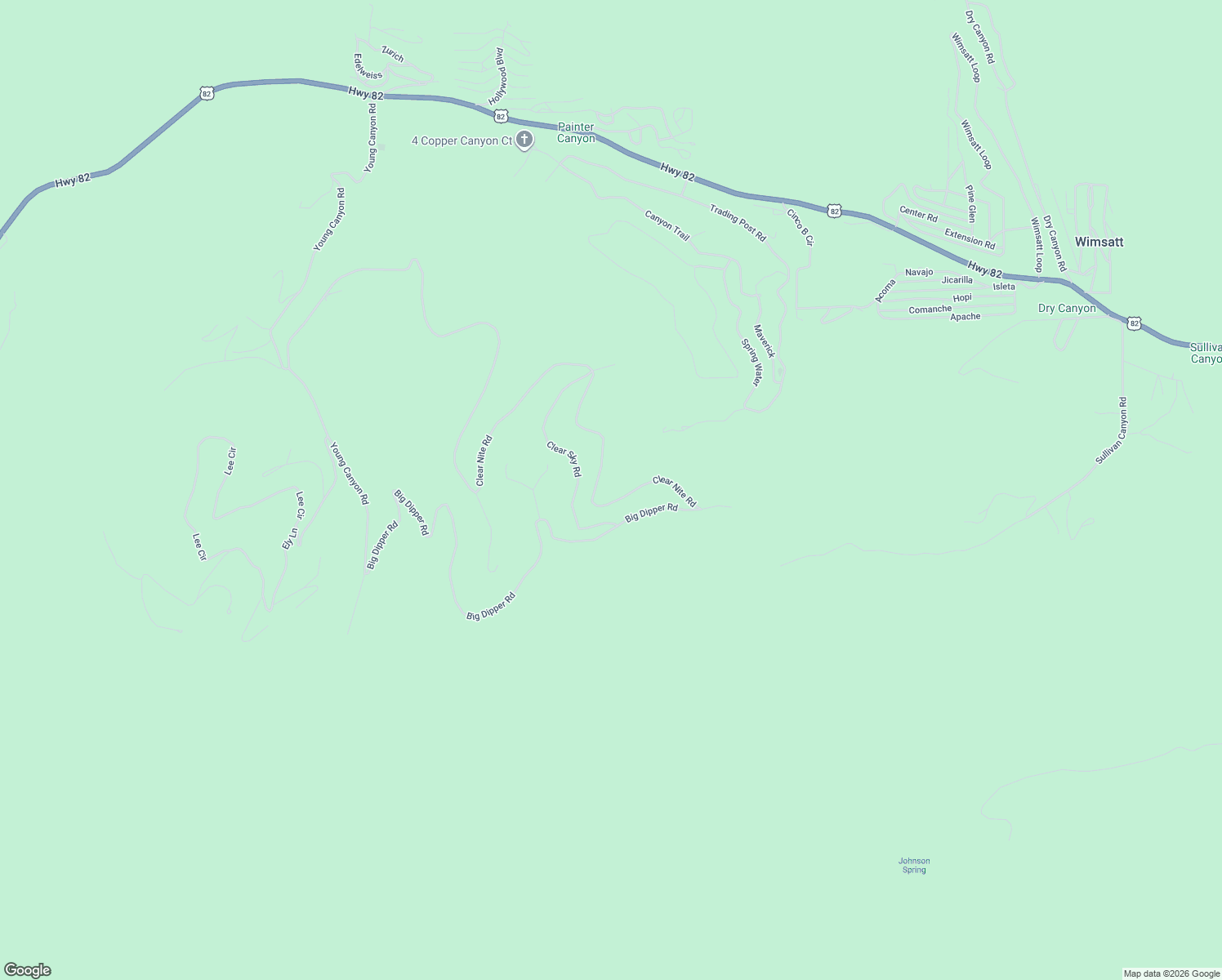 map of restaurants, bars, coffee shops, grocery stores, and more near 182-270 Clear Nite Road in Cloudcroft