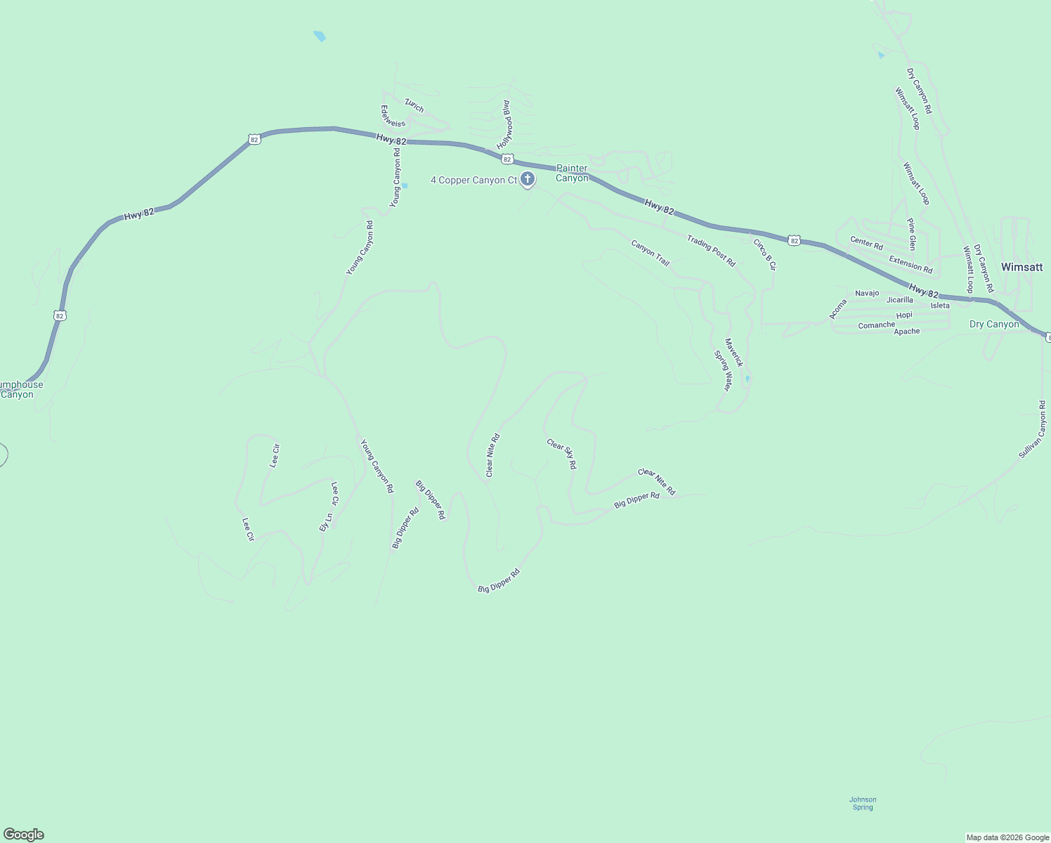 map of restaurants, bars, coffee shops, grocery stores, and more near 2-60 Clear Nite Road in Cloudcroft