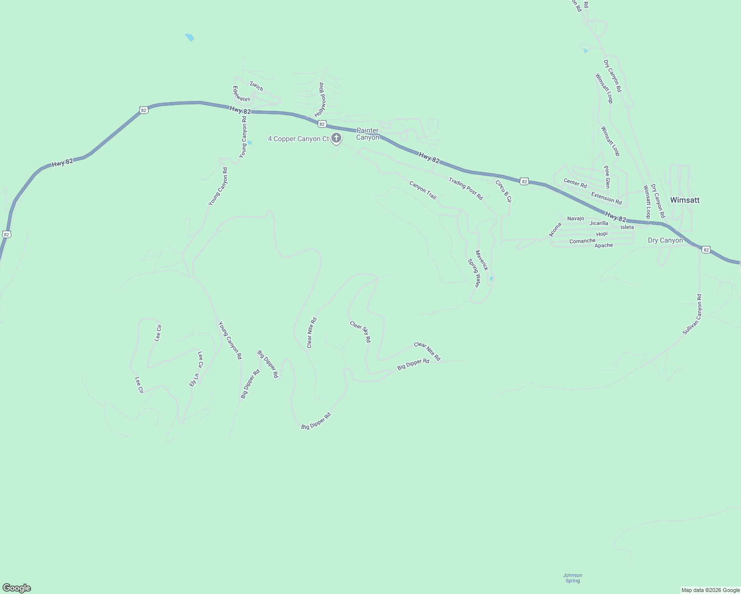 map of restaurants, bars, coffee shops, grocery stores, and more near 260 Clear Nite Road in Cloudcroft