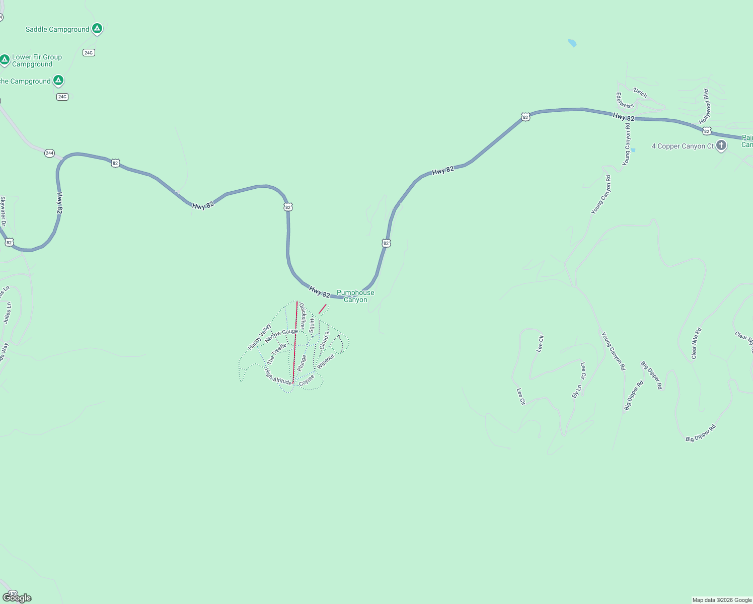 map of restaurants, bars, coffee shops, grocery stores, and more near Jicarilla in Cloudcroft