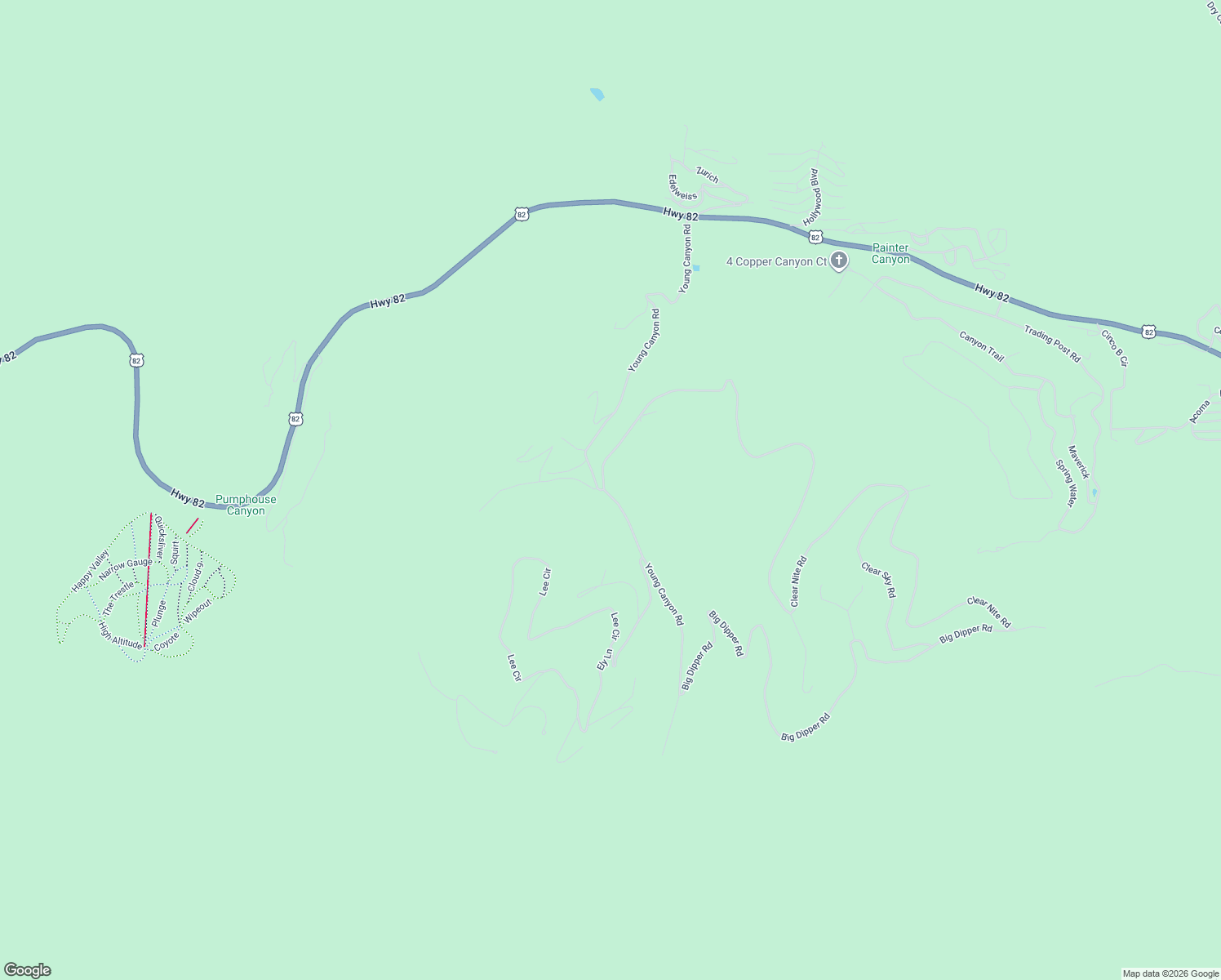map of restaurants, bars, coffee shops, grocery stores, and more near 123-133 Young Canyon Rd in Cloudcroft