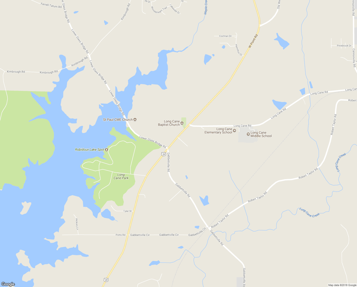 map of restaurants, bars, coffee shops, grocery stores, and more near 104 Hunters Lane in LaGrange