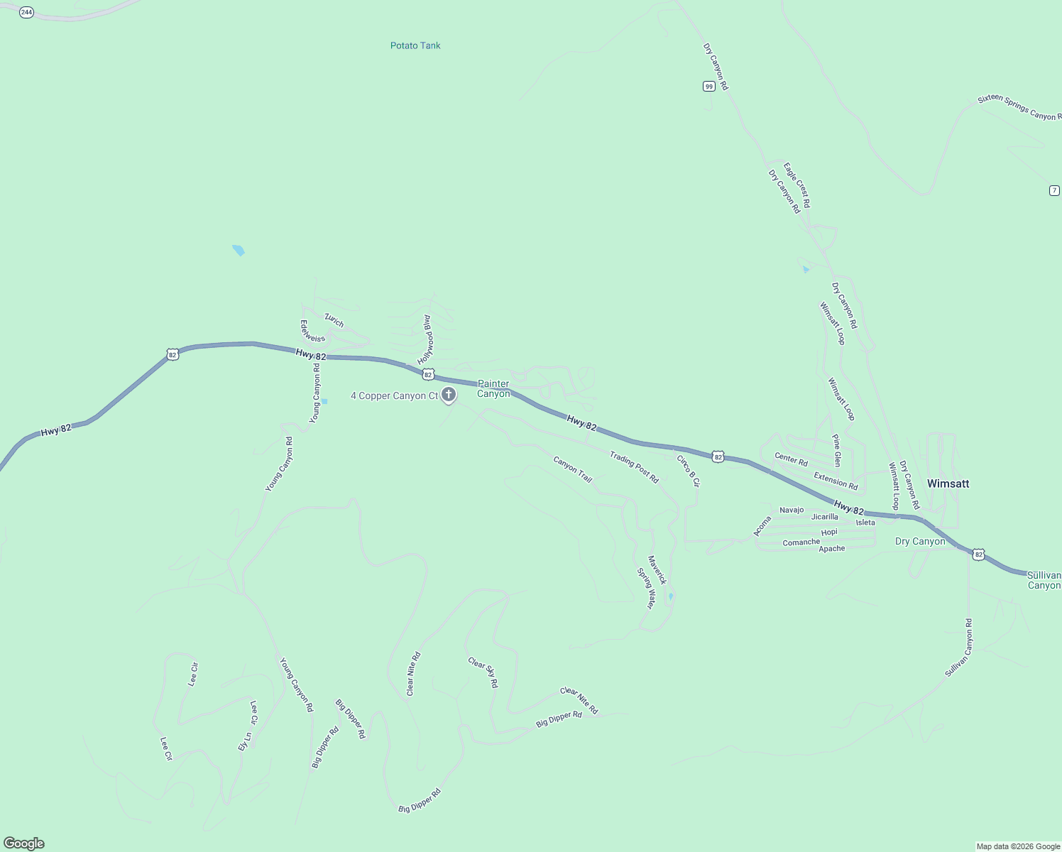 map of restaurants, bars, coffee shops, grocery stores, and more near 2-44 Trading Post Road in Cloudcroft