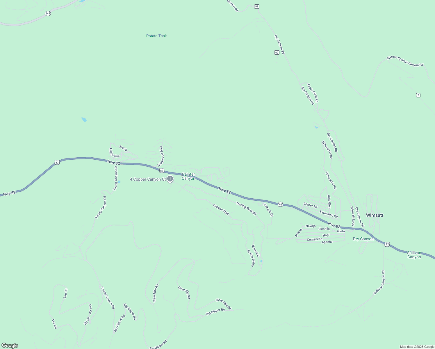 map of restaurants, bars, coffee shops, grocery stores, and more near 18 Pine Ridge Loop in Cloudcroft