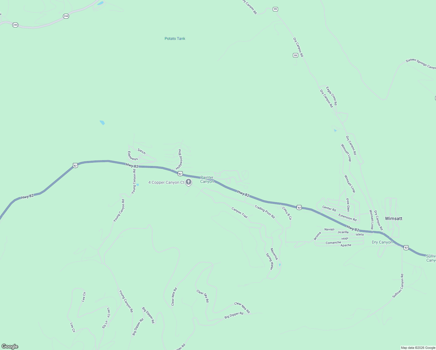 map of restaurants, bars, coffee shops, grocery stores, and more near 51 Wildwood in Cloudcroft