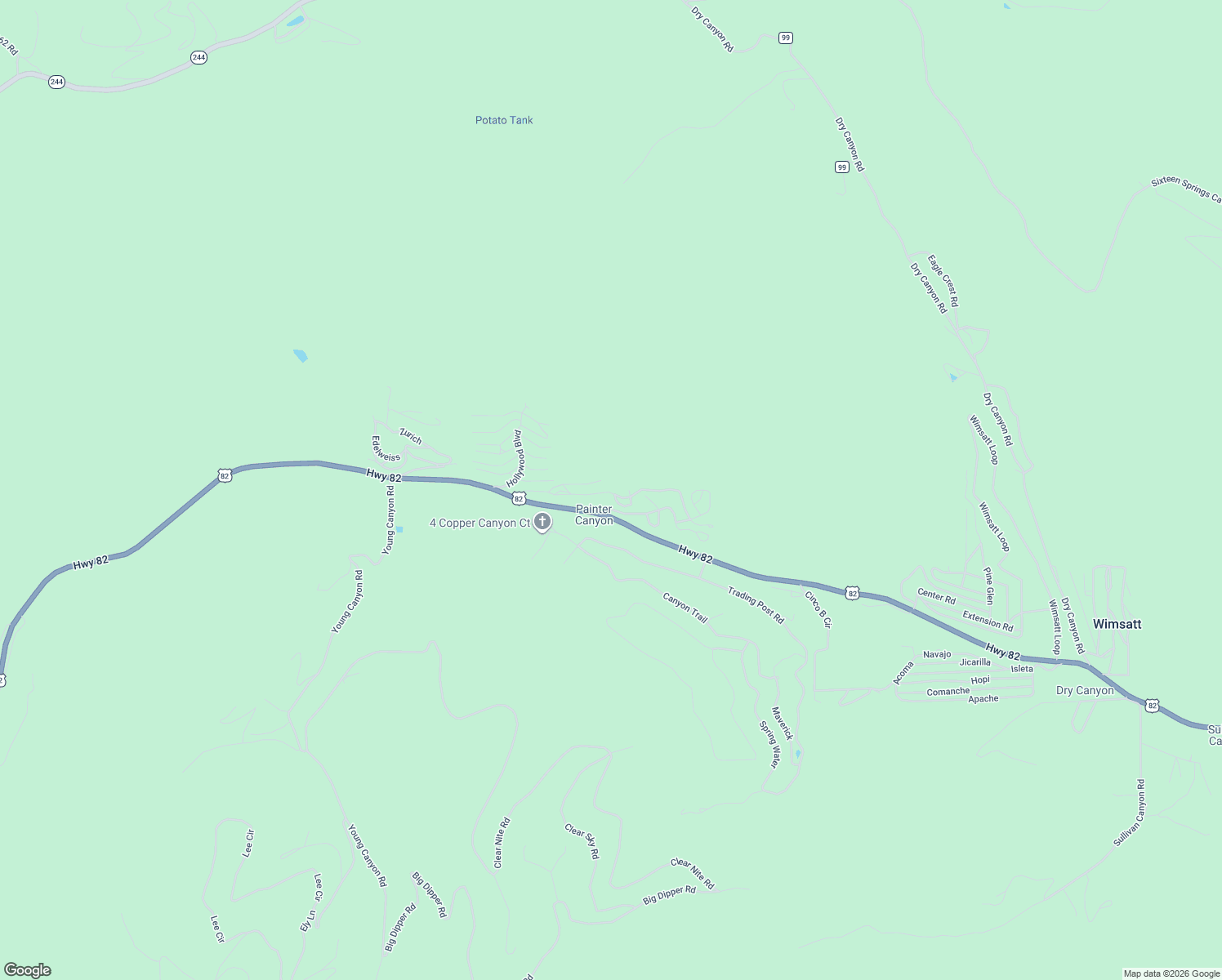 map of restaurants, bars, coffee shops, grocery stores, and more near 51 Wildwood in Cloudcroft