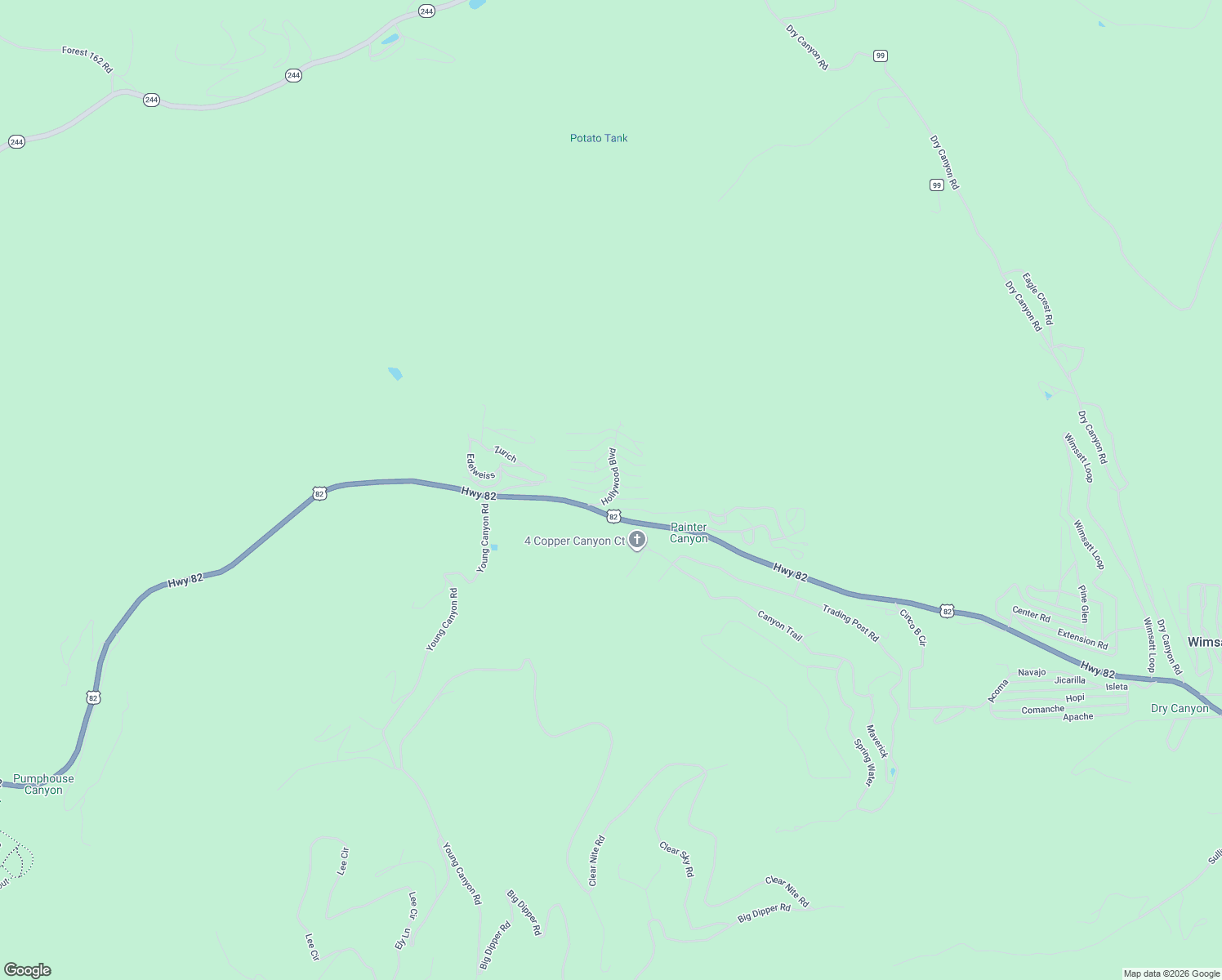 map of restaurants, bars, coffee shops, grocery stores, and more near 4 Broadway in Cloudcroft