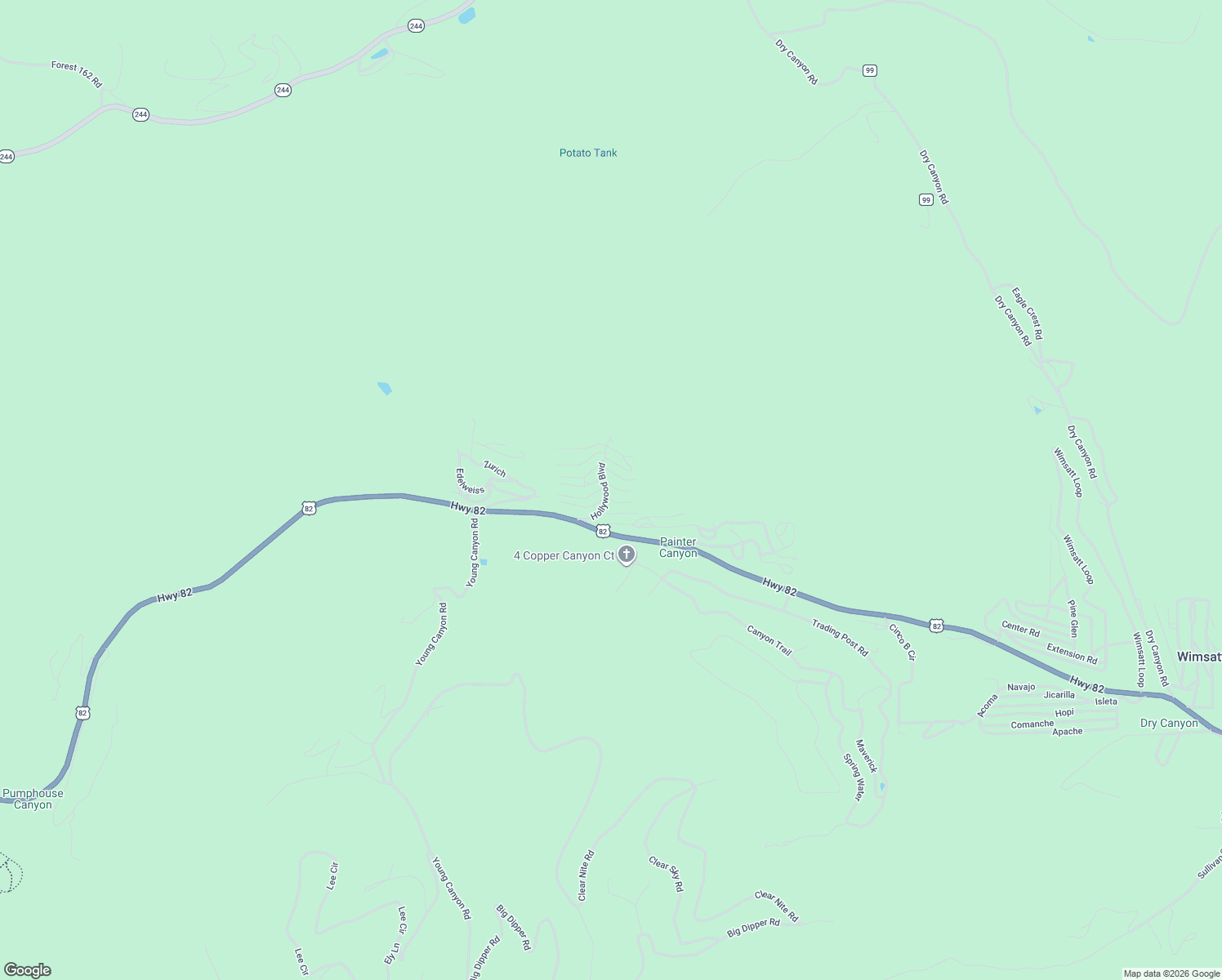 map of restaurants, bars, coffee shops, grocery stores, and more near 4 Broadway in Cloudcroft