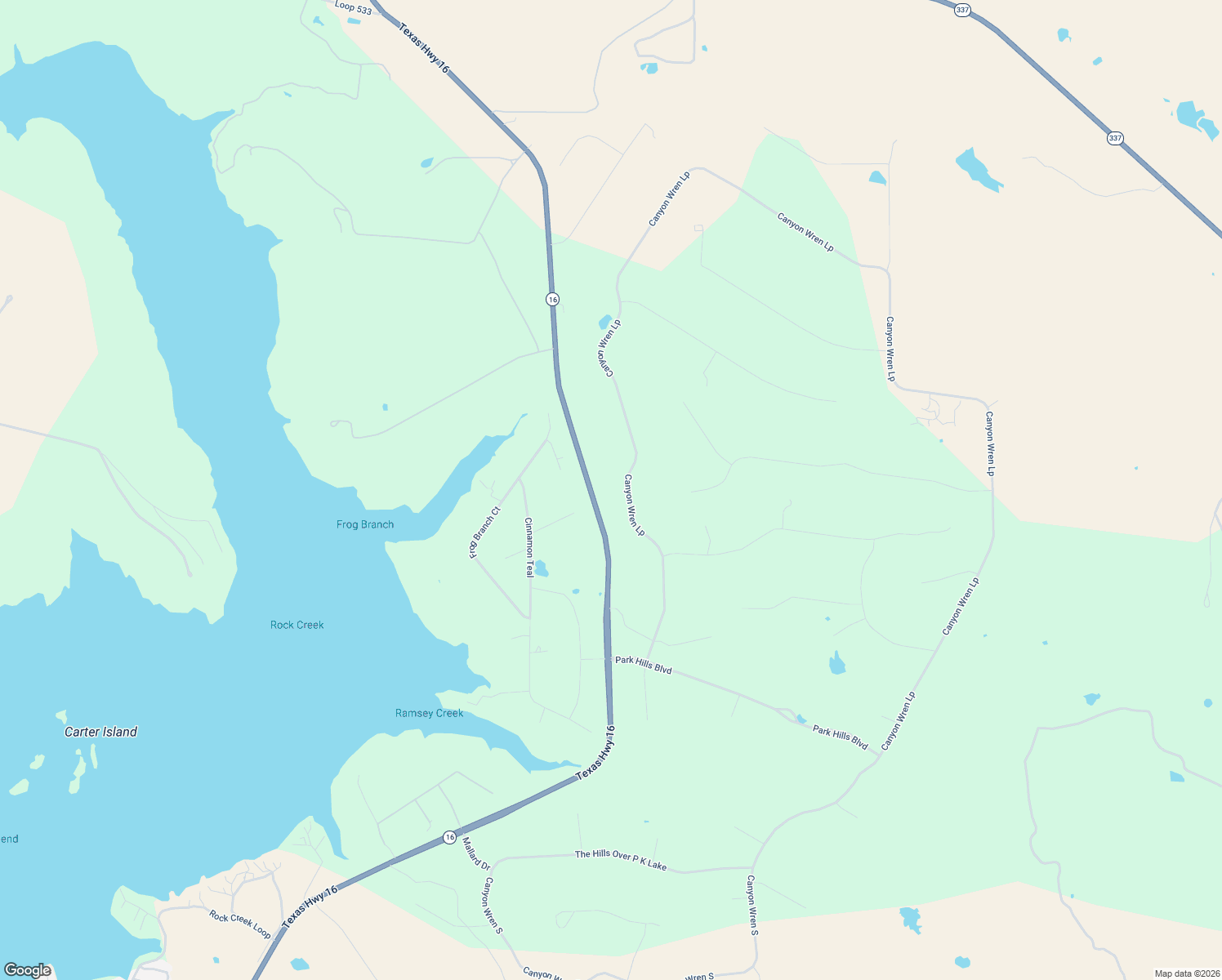 map of restaurants, bars, coffee shops, grocery stores, and more near 1607 Canyon Wren Loop in Graford