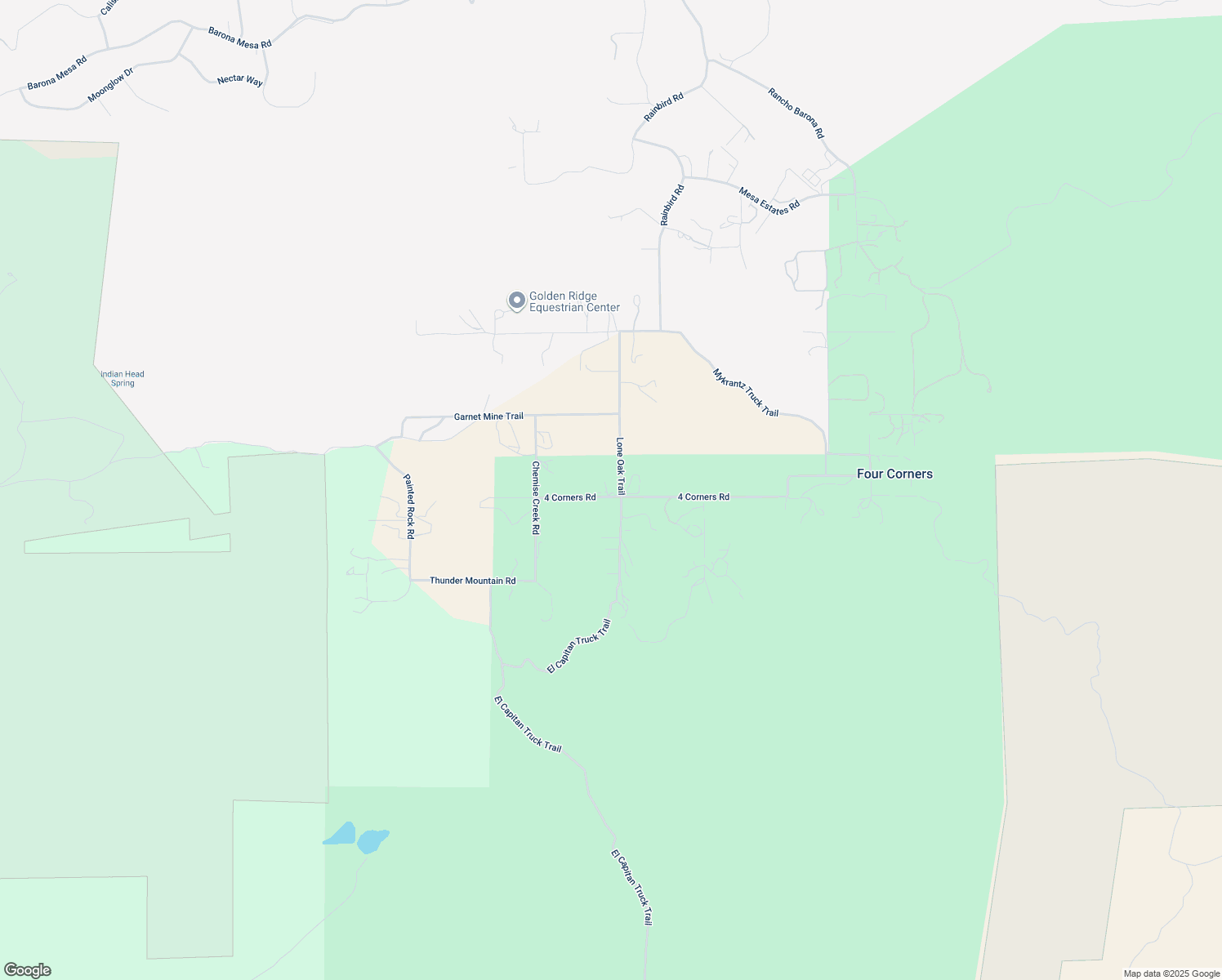 map of restaurants, bars, coffee shops, grocery stores, and more near 25082 4 Corners Road in Ramona