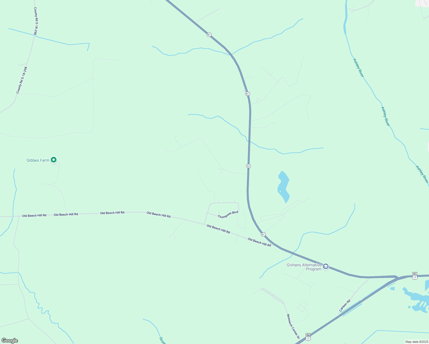 map of restaurants, bars, coffee shops, grocery stores, and more near 121 Luetta Ln in Ridgeville