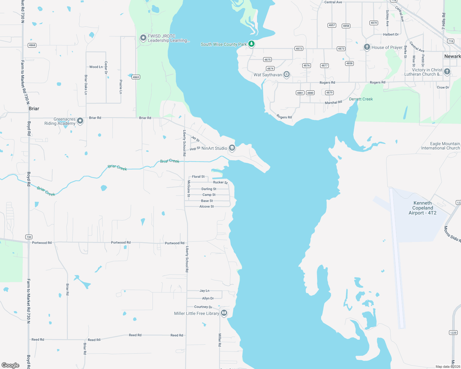 map of restaurants, bars, coffee shops, grocery stores, and more near 14108 Rucker Street in Azle